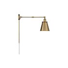 Satco 60-7367 1-Light Burnished Brass Bayard Swing Arm Lamp