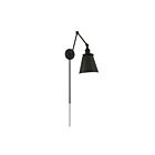 Satco 60-7369 1-Light Matte Black Bayard Swing Arm Lamp