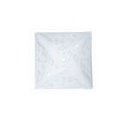 Satco 50-190 Square Clear Floral Pattern Glass Lamp Shade