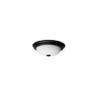 Satco 60-127 2-Lights 60W Matte Black Flush Mount