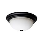 Satco 60-129 3-Lights 60W Matte Black Flush Mount