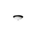 Satco 60-129 3-Lights 60W Matte Black Flush Mount