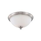 Satco 60-6014 Patton 3-Lights 60W Brushed Nickel Flush Mount