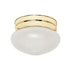 Nuvo Lighting 60-6030 1-Light 60W Polished Brass Small Mushroom Flush Mount