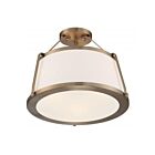 Nuvo Lighting 60-6997 Cutty 3-Lights 180W Burnished Brass Semi Flush Mount