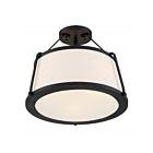 Nuvo Lighting 60-6998 Cutty 3-Lights 180W Matte Black Semi Flush Mount