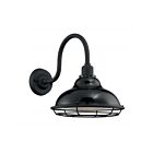 Nuvo Lighting 60-7002 Newbridge 1-Light 60W Gloss Black Outdoor Large Wall Sconce