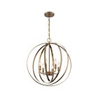 Nuvo Lighting 60-7058 Pendleton 6-Lights 360W Burnished Brass Chain Pendant