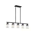 Nuvo Lighting 60-7104 Skybridge 5-Lights 300W Matte Black Island Rod Pendant