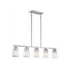 Nuvo Lighting 60-7114 Skybridge 5-Lights 300W Brushed Nickel Island Rod Pendant