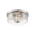 Nuvo Lighting 60-7168 Sommerset 2-Lights 120W Brushed Nickel Ceiling Flush Mount