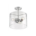 Nuvo Lighting 60-7178 Sommerset 3-Lights 180W Brushed Nickel Semi Flush Mount