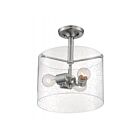Nuvo Lighting 60-7188 Bransel 3-Lights 180W Brushed Nickel Semi Flush Mount