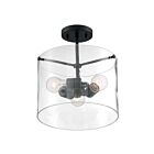 Nuvo Lighting 60-7278 Sommerset 3-Lights 180W Matte Black Semi Flush Mount