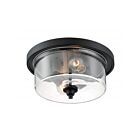 Nuvo Lighting 60-7290 Bransel 2-Lights 120W Matte Black Ceiling Flush Mount