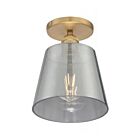 Nuvo Lighting 60-7323 Motif 1-Light 100W Brushed Brass Semi Flush Mount