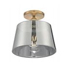 Nuvo Lighting 60-7324 Motif 1-Light 100W Brushed Brass Semi Flush Mount