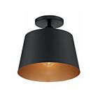 Nuvo Lighting 60-7332 Motif 1-Light 100W Black Semi Flush Mount