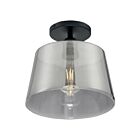 Nuvo Lighting 60-7334 Motif 1-Light 100W Black Semi Flush Mount