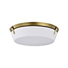 Satco 60-7751 Natural Brass 60W Flush Mount