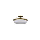 Satco 60-7752 Rowen 4-Lights 240W Natural Brass Semi Flush Mount