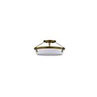 Satco 60-7753 Rowen 3-Lights 180W Natural Brass Semi Flush Mount
