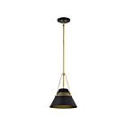 Satco 60-7767 Adina 1-Light 60W Matte Black Pendant