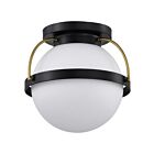 Satco 60-7770 Matte Black 60W Flush Mount