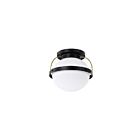 Satco 60-7771 60W Matte Black Flush Mount