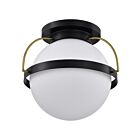 Satco 60-7772 Matte Black 60W Flush Mount