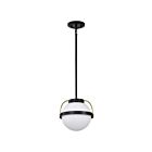 Satco 60-7773 Lakeshore 1-Light 60W Matte Black Pendant