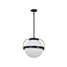 Satco 60-7774 Lakeshore 1-Light 60W Matte Black Pendant