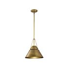 Satco 60-7776 Adina 1-Light 60W Natural Brass Pendant