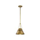 Satco 60-7777 Adina 1-Light 60W Natural Brass Pendant
