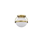 Satco 60-7780 60W Natural Brass Flush Mount