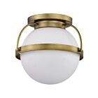 Satco 60-7781 Natural Brass 60W Flush Mount