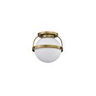 Satco 60-7781 60W Natural Brass Flush Mount