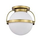 Satco 60-7782 Natural Brass 60W Flush Mount