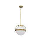 Satco 60-7784 Lakeshore 1-Light 60W Natural Brass Pendant