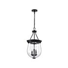 Satco 60-7800 Boliver 3-Lights 180W Matte Black Pendant