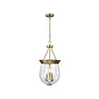 Satco 60-7801 Boliver 3-Lights 180W Vintage Brass Pendant