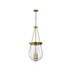 Satco 60-7804 Boliver 3-Lights 180W Vintage Brass Pendant