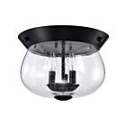 Satco 60-7806 Matte Black 60W Flush Mount