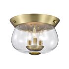 Satco 60-7807 Vintage Brass 60W Flush Mount
