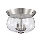 Satco 60-7808 Brushed Nickel 60W Flush Mount