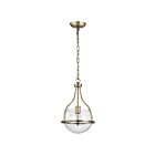 Satco 60-7815 Amado 1-Light 60W Vintage Brass Pendant