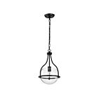 Satco 60-7817 Amado 1-Light 60W Matte Black Pendant