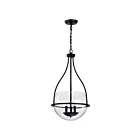Satco 60-7820 Amado 3-Lights 180W Matte Black Pendant