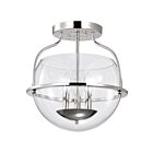 Satco 60-7822 Amado 3-Lights 180W Polished Nickel Semi Flush Mount