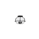Satco 60-7823 Amado 3-Lights 180W Matte Black Semi Flush Mount